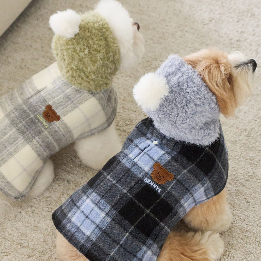 BENNYS(べニーズ) FLUPPY HOOD CHECK CAPE