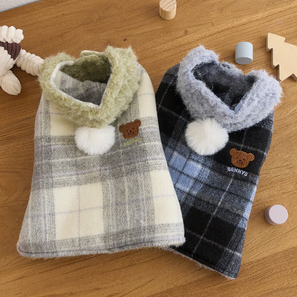 BENNYS(べニーズ) FLUPPY HOOD CHECK CAPE