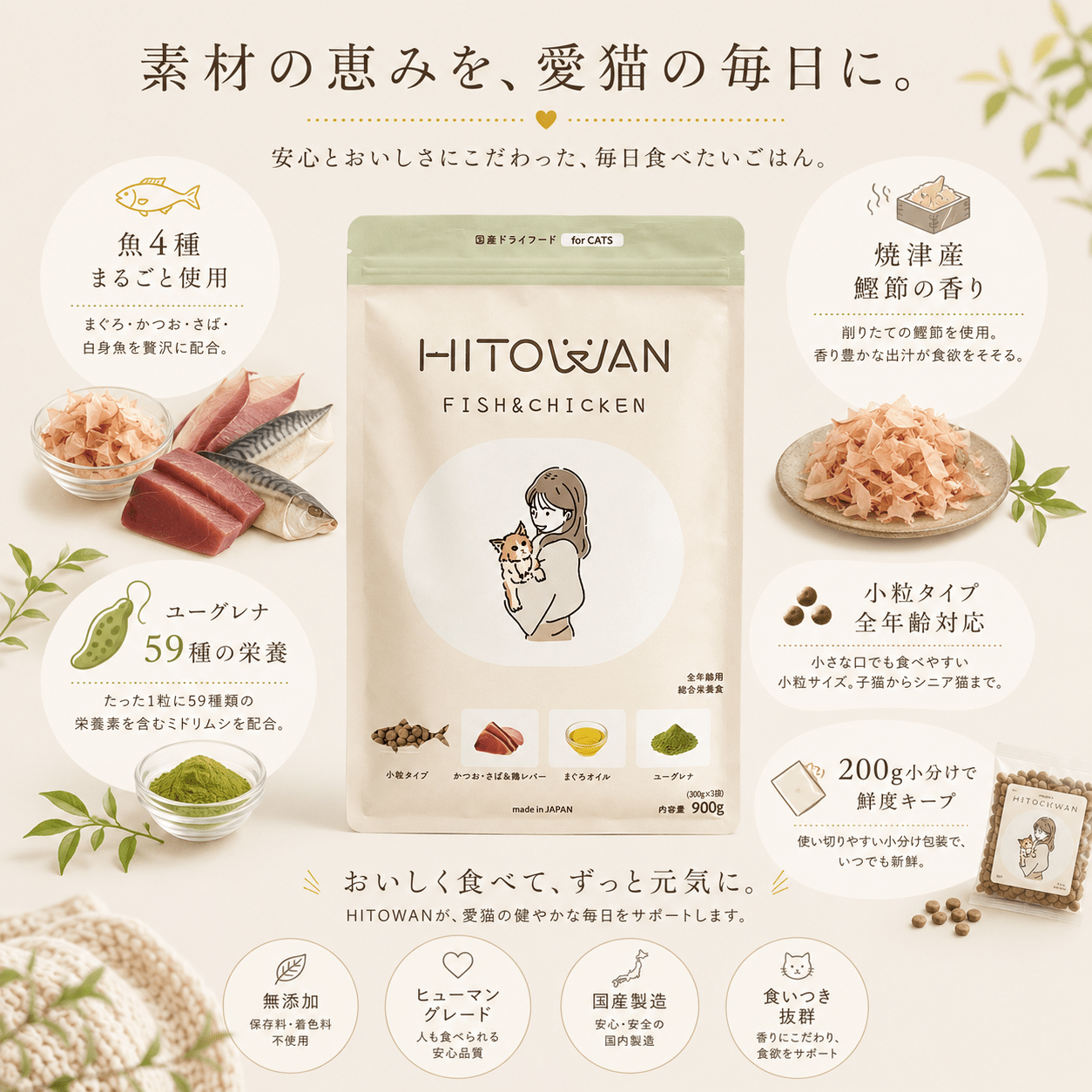 鰹と鶏肉のごはん 香りまで美味しいキャットフード