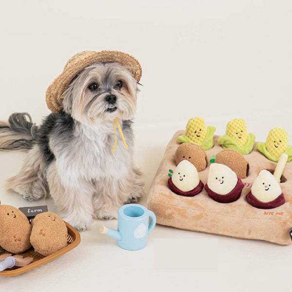 犬用おもちゃ お野菜ほりほり ノーズワーク 知育 おやつ隠せる バイトミー HITOWAN