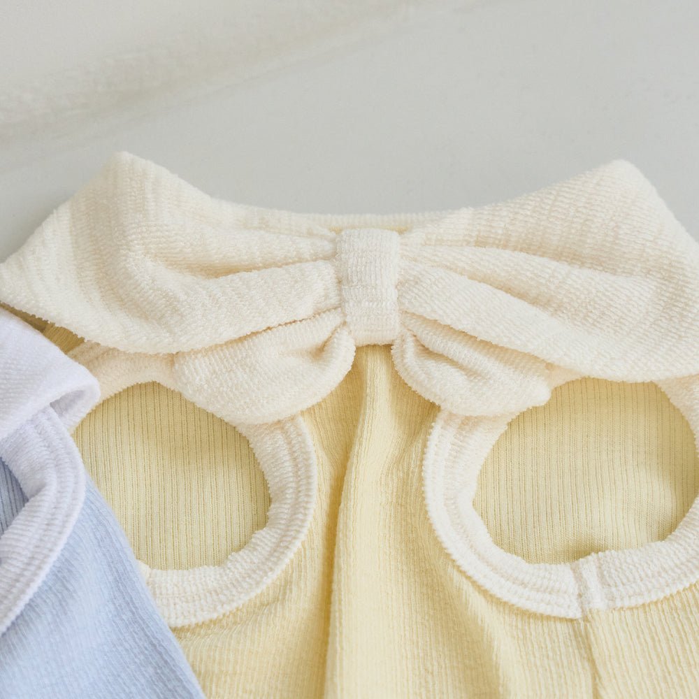 BENNYS(べニーズ) Bow Collar Crop T-shirt (イエロー)