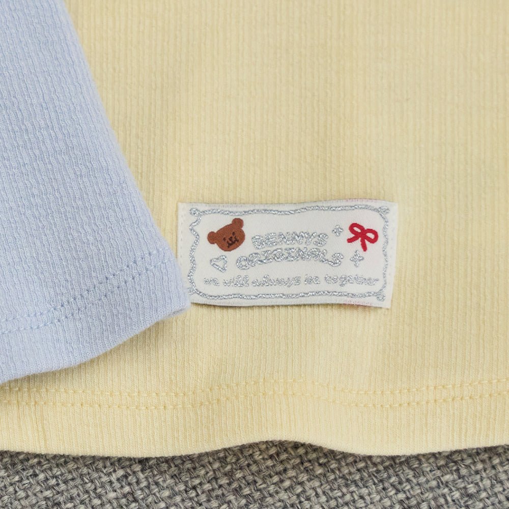 BENNYS(べニーズ) Bow Collar Crop T-shirt (イエロー)
