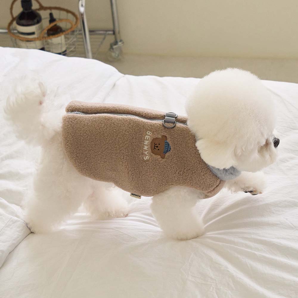 BENNYS(べニーズ)  ファジー ハーネス ジャンパー(ベージュ)