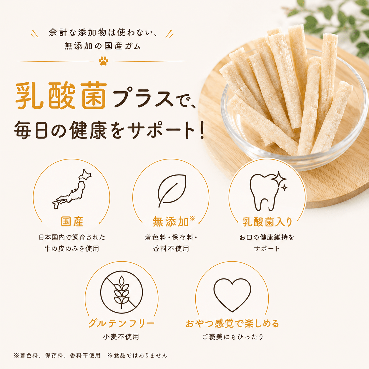 【定期便】乳酸菌デンタルガム（ショート）10本×3袋セット