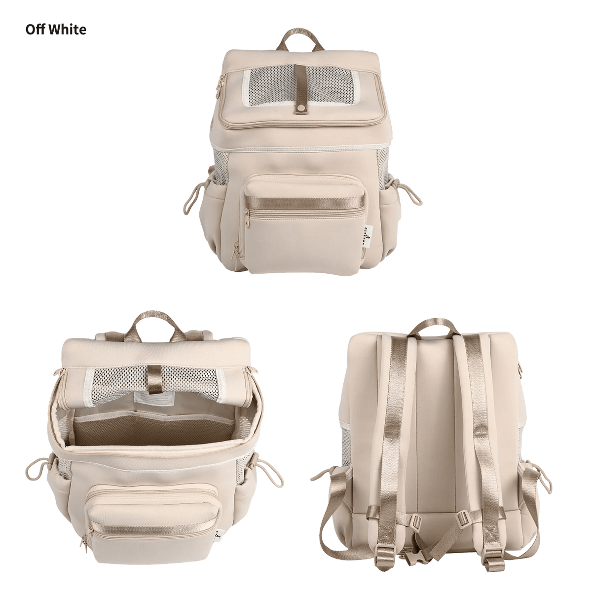 CITY DOG ネオプレーンバックパックキャリー／オフホワイト／Sサイズ CITYDOG (シティードッグ)｜ネオプレーンバックパックキャリー リュック