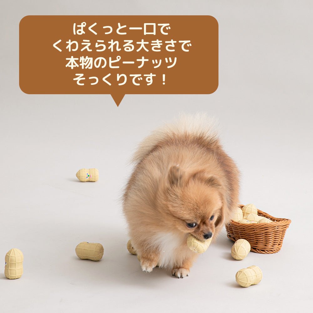 ピーナッツ | 音が鳴るラテックス素材のおもちゃ